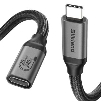 Кабель-подовжувач Silkland Type-C to Type-C USB3.2, 240W, 20Gbps, 1м black
