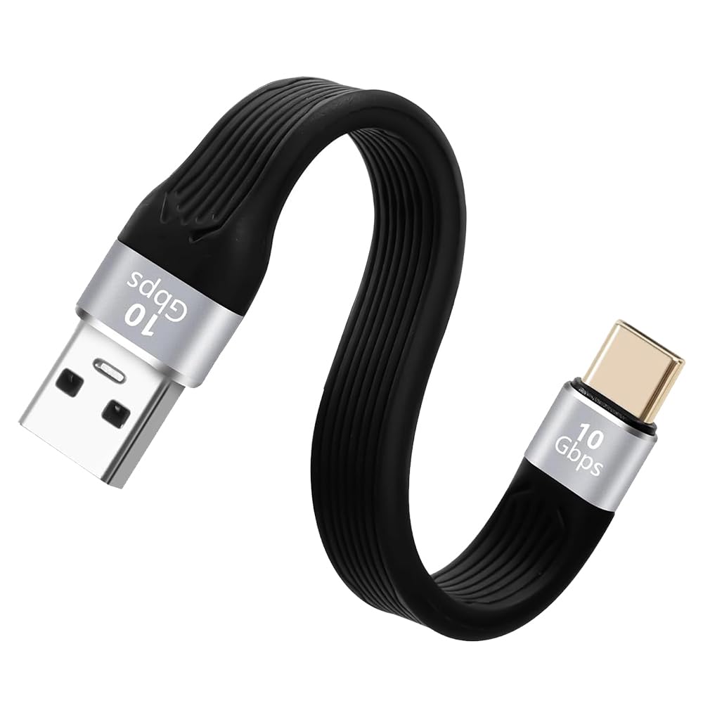 Кабель KETSOOBI USB A to USB-C 15Вт, USB 3.1, 10Gbps, 0.13м, black