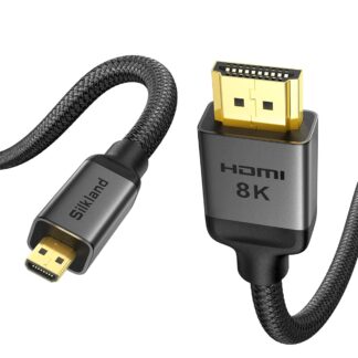 Кабель Silkland microHDMI to HDMI 2.1 8K@60Hz, 48Gbps, 2м чорний