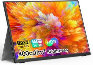 Монітор портативний VILVA 14" 1200P FHD USB-C, miniHDMI, HDR, IPS, Smart Cover (V140F1)