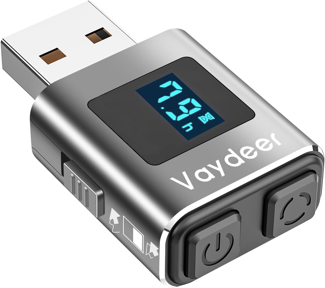 Вігглер шейкер симулятор для миші Vaydeer Mouse Mover Jiggler T5s with Timer, LED Countdown 3-buttons