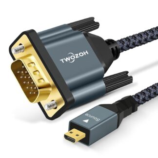 Кабель Twozoh microHDMI to VGA 1920x1080@60Hz 2м