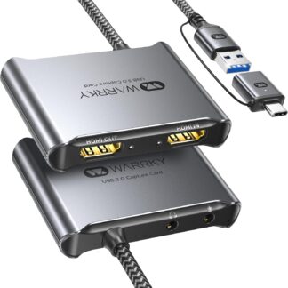 Карта відеозахоплення Warrky Video Capture Card, 4K HDMI для USB A/Type-C 1080P 60FPS з мікрофонним входом та виходом на навушники