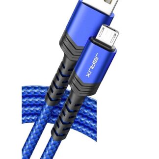 Кабель JSAUX Type A to micro USB USB2.0, 2.4A, 2м, синій