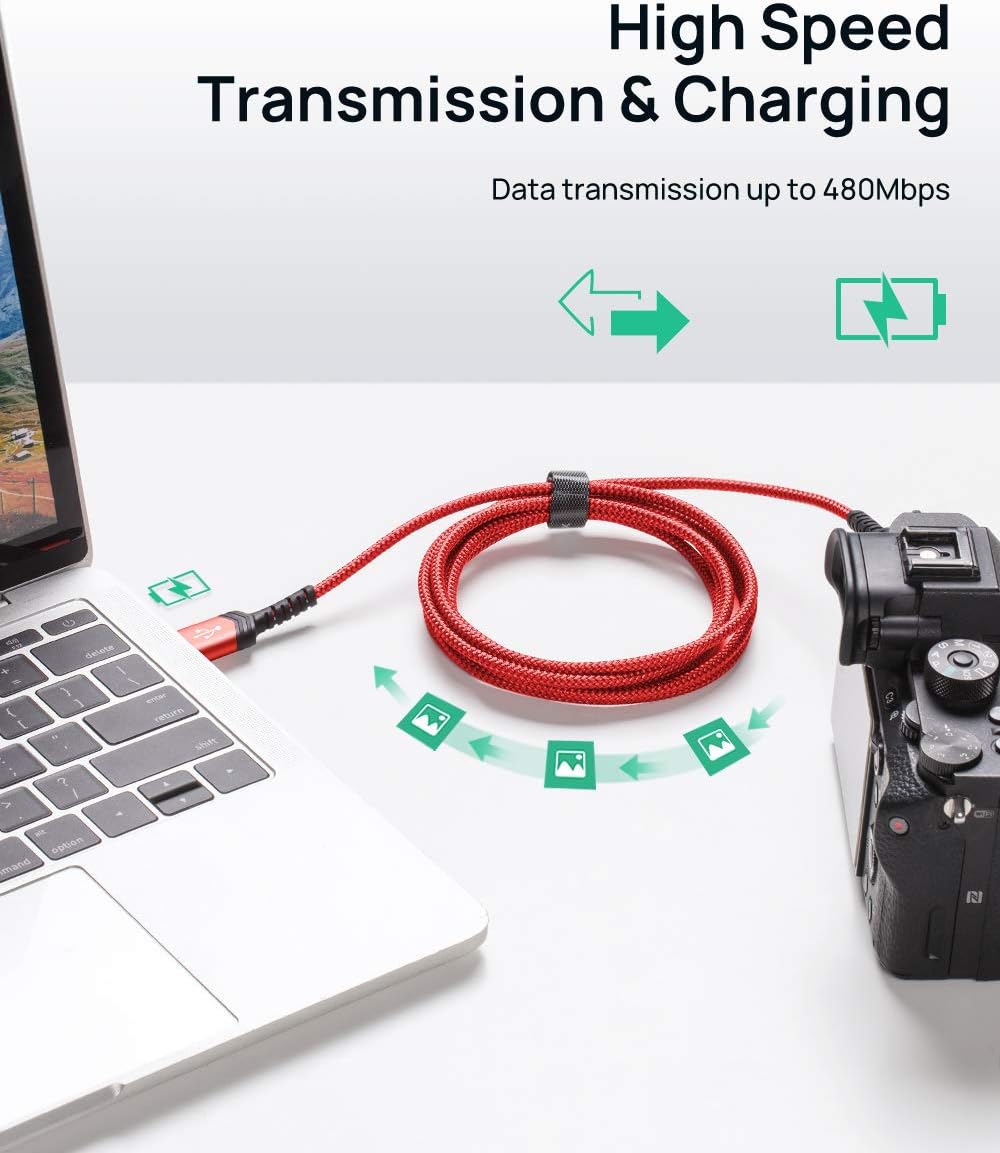 Кабель JSAUX USB Type A to miniUSB USB2.0 2м червоний - Зображення 3