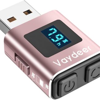 Вігглер шейкер симулятор для миші Vaydeer Mouse Mover Jiggler T5s with Timer, LED Countdown 3-buttons Pink