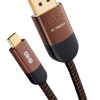 Кабель Zeskit X-Tech Type-C to Displayport v2.1 [VESA Certified] 16K@60Hz, 8K@60Hz, 4K@240Hz 80Gbps 1м (TC-DPX100)