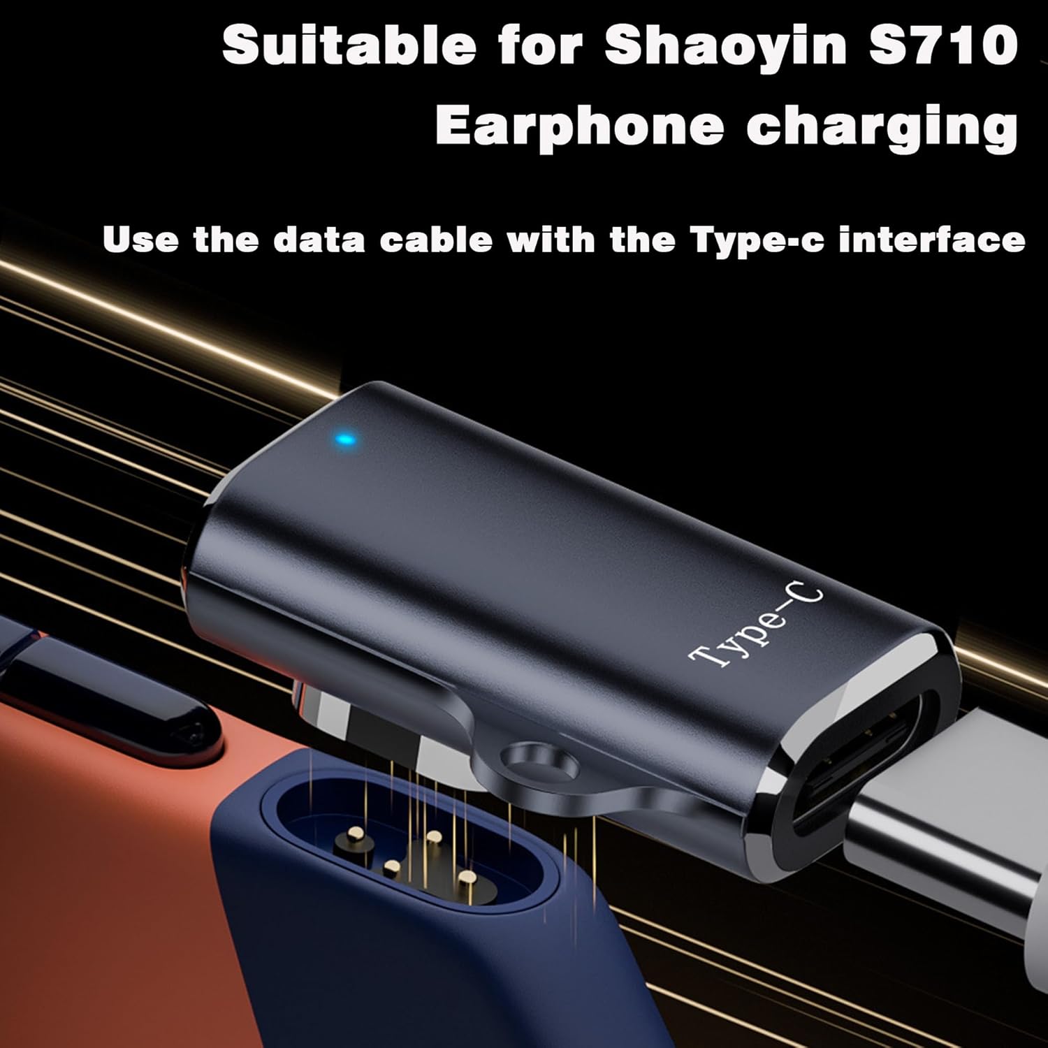 Адаптер живлення URANT Type-C для SHOKZ OpenSwim Pro S710, 4-pin, black - Зображення 4