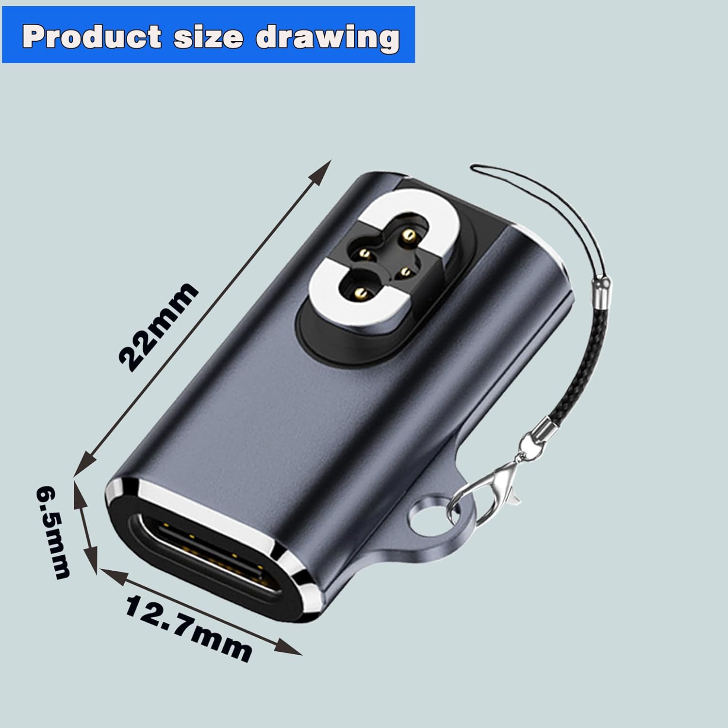 Адаптер живлення URANT Type-C для SHOKZ OpenSwim Pro S710, 4-pin, black - Зображення 5