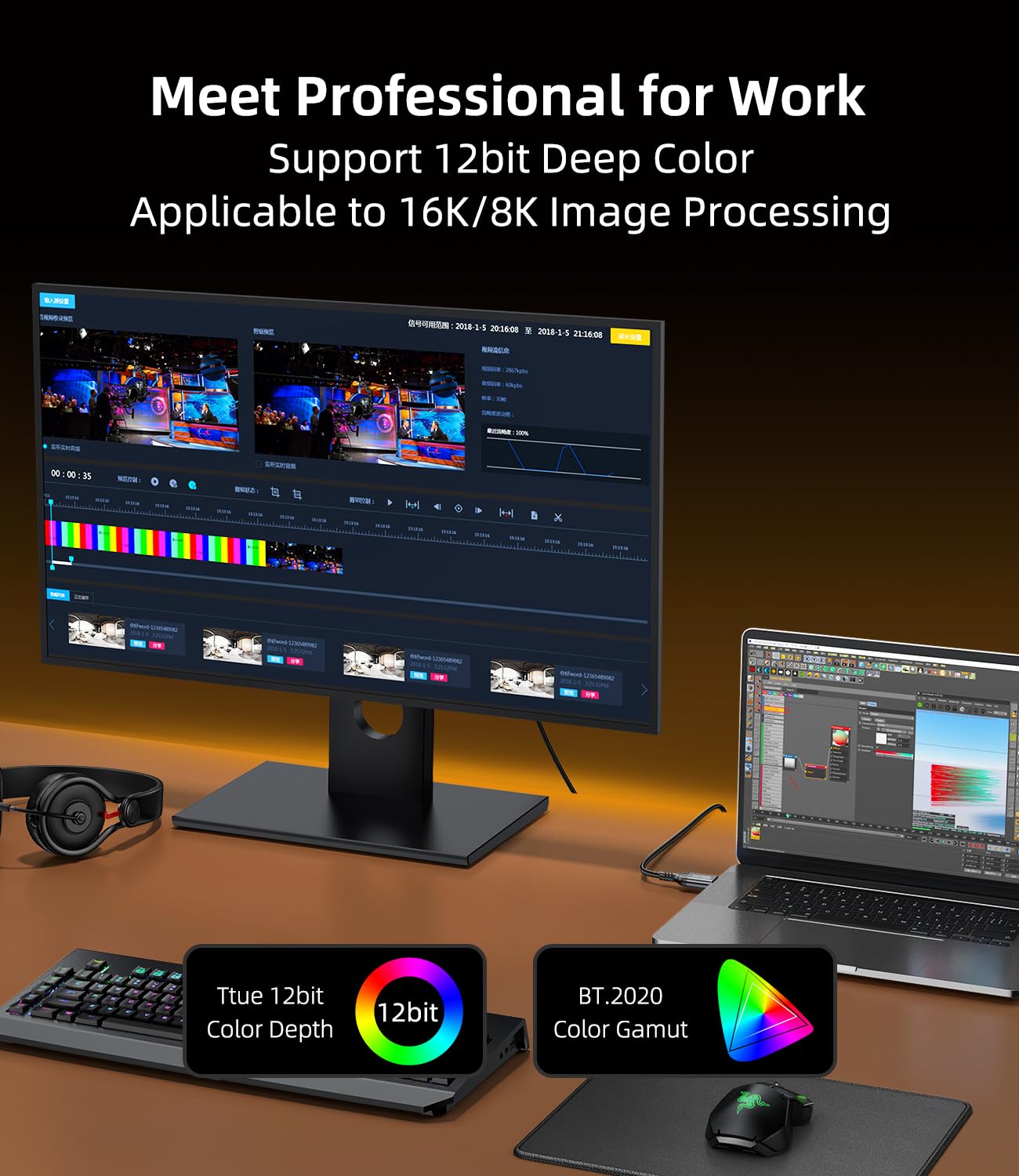 Кабель Cuntech Displayport v2.1 16K @ 60Hz, 8K @ 120Hz, 4K @ 240Hz 80Gbps 1м black - Зображення 9