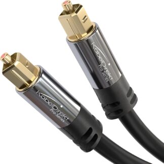 Цифровий оптичний аудіокабель KabelDirekt TOSLINK, Fiber Optic Cord, SPDIF Digital Audio Optical Cable, 1.8м чорний