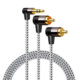 Кабель CableCreation angle RCA to 3.5mm, stereo, 0.9м