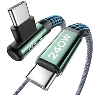 Кабель AINOPE Type-C to Type-C 240Вт, 90 Degree Angle, 2м, Grey