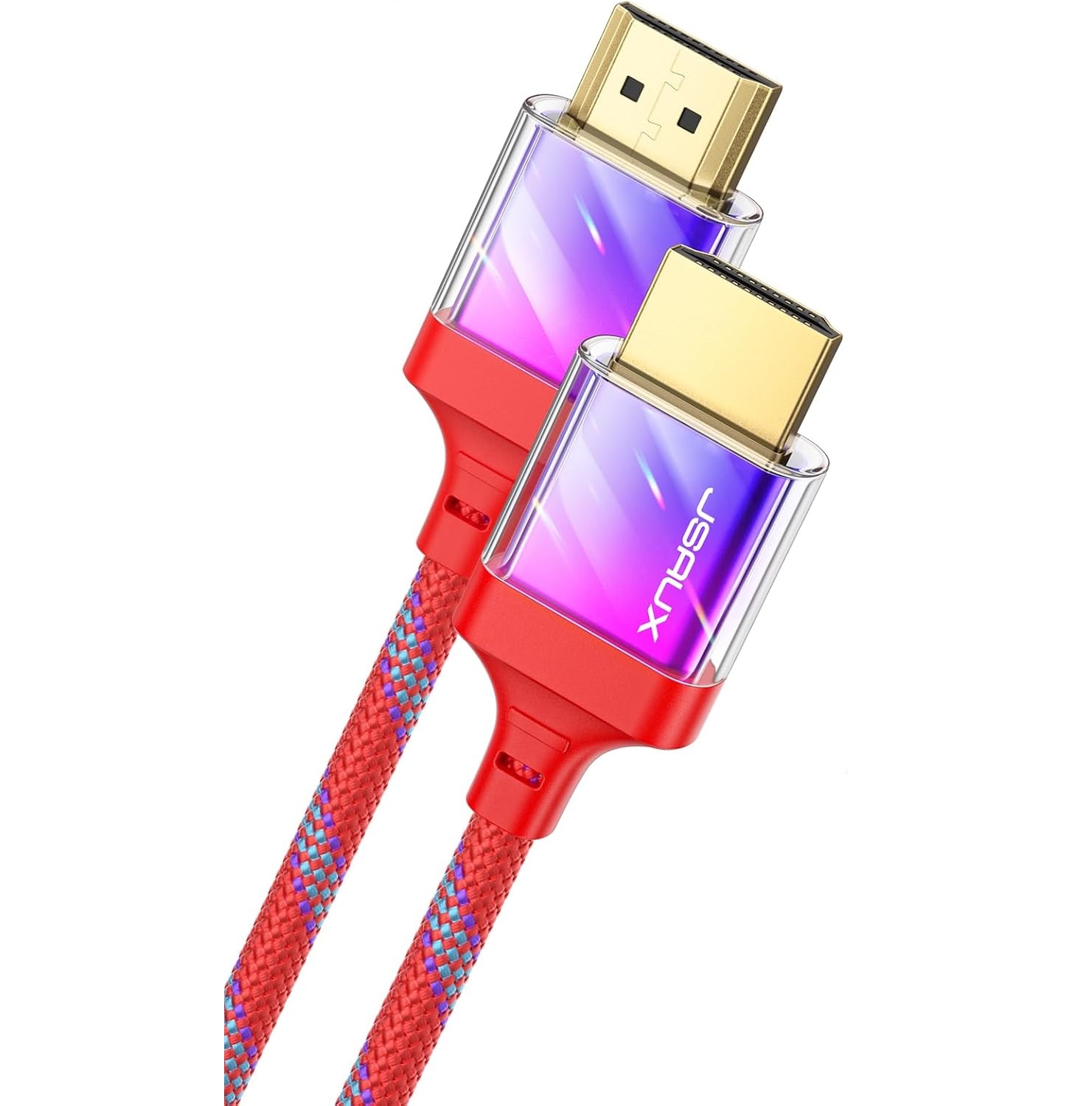 Кабель Jsaux HDMI 2.1 slim, 48Gbps, 8K@60Hz, 4K@120Hz 1м, multicolored