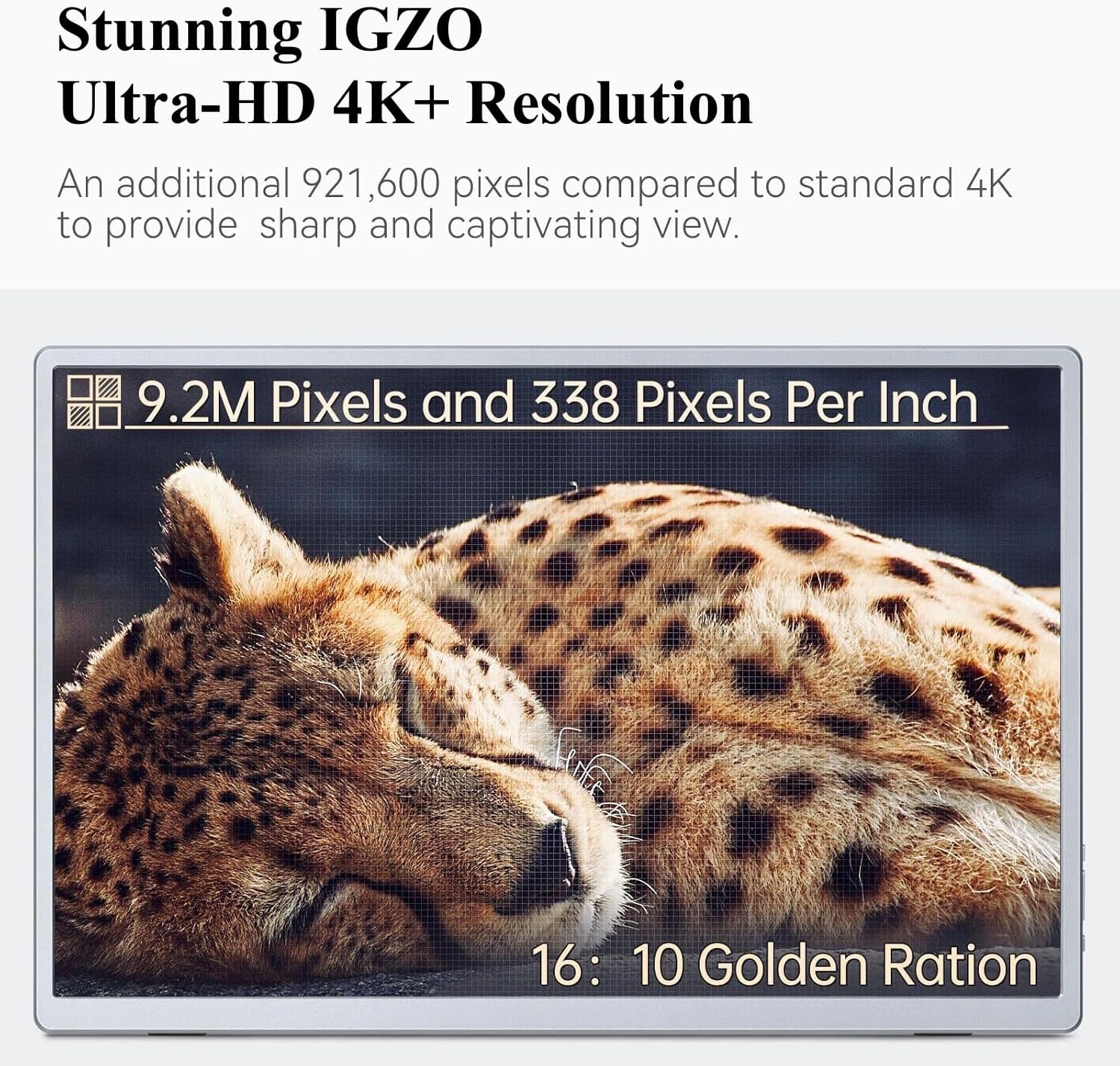 Монітор портативний CASKING 13.4" 4K+ (3840x2400) IGZO, USB-C, HDMI, HDR, VESA Mount & Smart Cover (C13U1) - Зображення 2