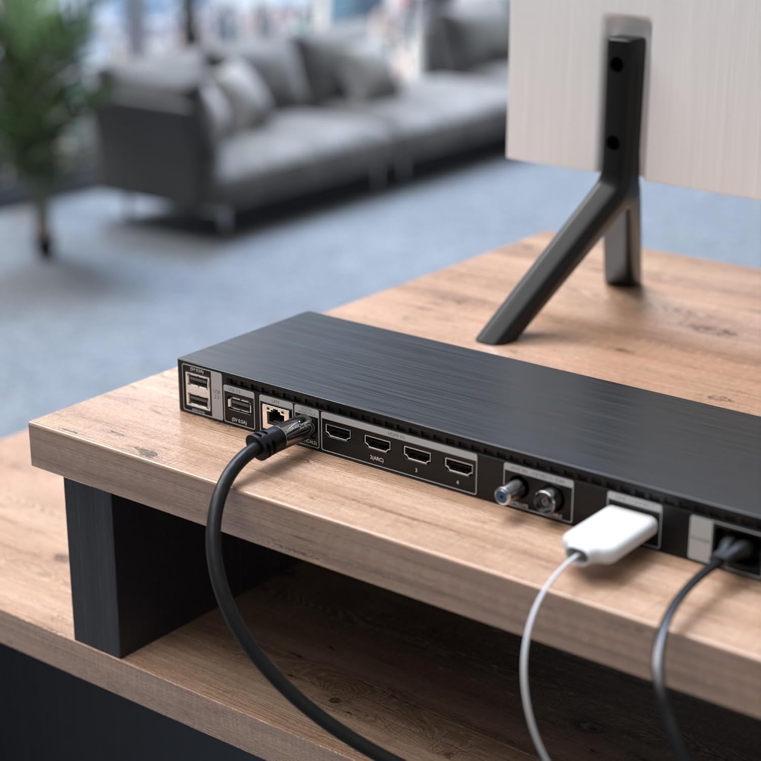 Цифровий оптичний аудіокабель KabelDirekt TOSLINK, Fiber Optic Cord, SPDIF Digital Audio Optical Cable, 1.8м чорний - Зображення 3