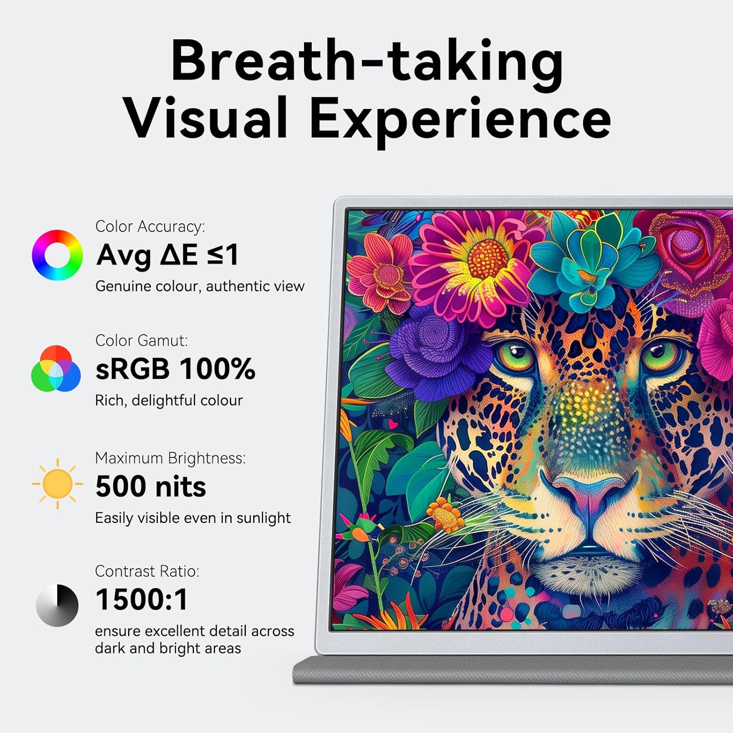 Монітор портативний CASKING 13.4" 4K+ (3840x2400) IGZO, USB-C, HDMI, HDR, VESA Mount & Smart Cover (C13U1) - Зображення 3