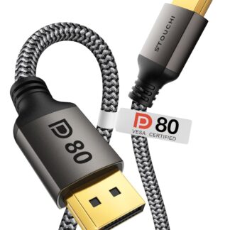 Кабель Stouchi Displayport v2.1 [VESA Certified] 16K@60Hz, 8K@120Hz, 4K@240Hz 80Gbps 2м чорний [CCB019]