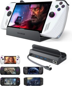 Док-станція Maxonar для Steam Deck/ROG Ally/Legion Go Dock, 6-в-1 HDMI 2.1, 4K@120Hz, Gigabit Ethernet, USB-A и 100 Вт USB-C