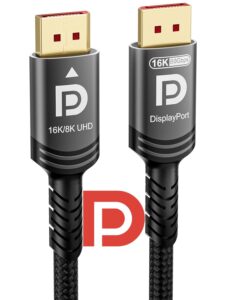 Кабель Ubluker Displayport v2.1 [VESA Certified] 16K@60Hz, 8K@120Hz, 4K@240Hz, 80Gbps, 1.5м чорний