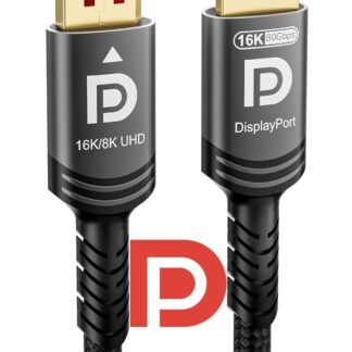 Кабель Ubluker Displayport v2.1 [VESA Certified] 16K@60Hz, 8K@120Hz, 4K@240Hz, 80Gbps, 1.5м чорний