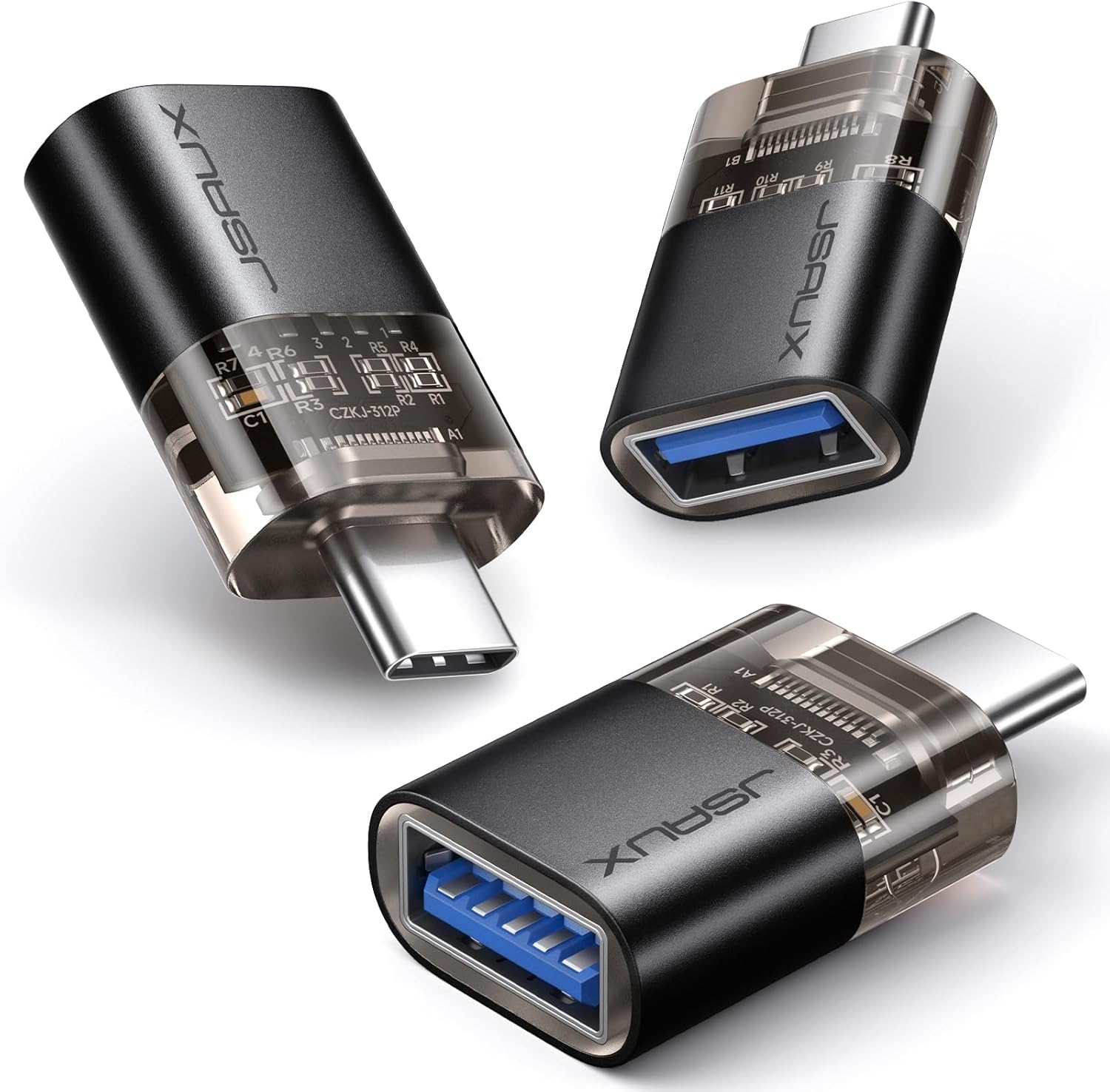 Адаптер-перехідник JSAUX Type-C to USB 3.0, 5Gbps, black - Зображення 2