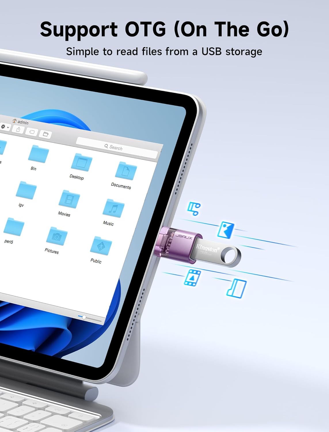 Адаптер-перехідник JSAUX Type-C to USB 3.0, 5Gbps, purple - Зображення 5