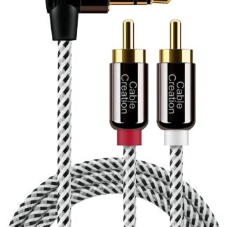 Кабель CableCreation angle RCA to 3.5mm, stereo, 0.9м