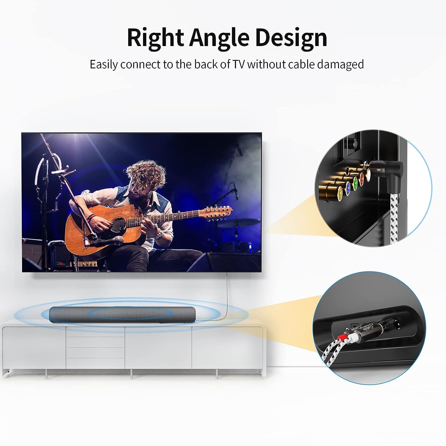 Кабель CableCreation angle RCA to 3.5mm, stereo, 0.9м - Зображення 2