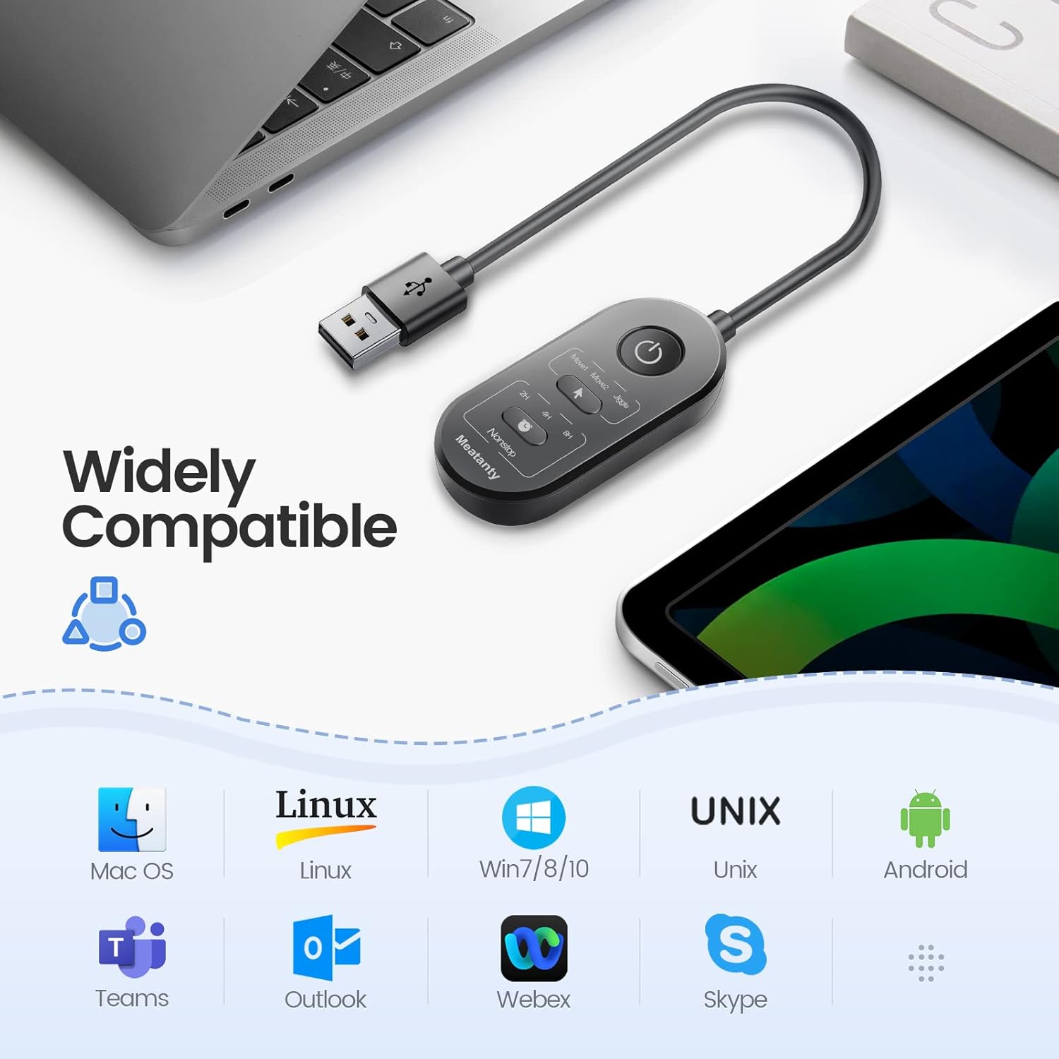 Вігглер шейкер симулятор для миші Meatanty USB-C/USB-A, Timer, black - Зображення 5