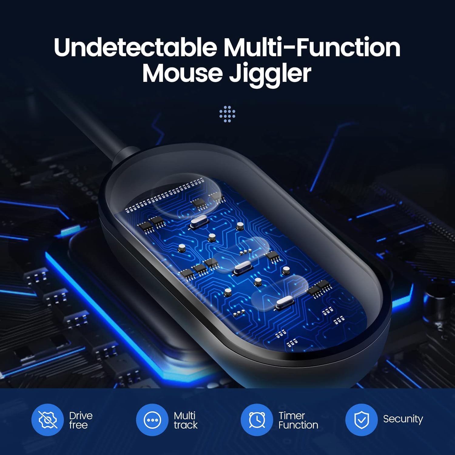 Вігглер шейкер симулятор для миші Meatanty USB-C/USB-A, Timer, black - Зображення 8