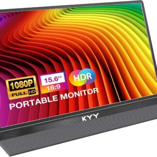 Монітор портативний KYY 15.6" 1080P FHD USB-C, miniHDMI, HDR, IPS, Smart Cover (K3-black)
