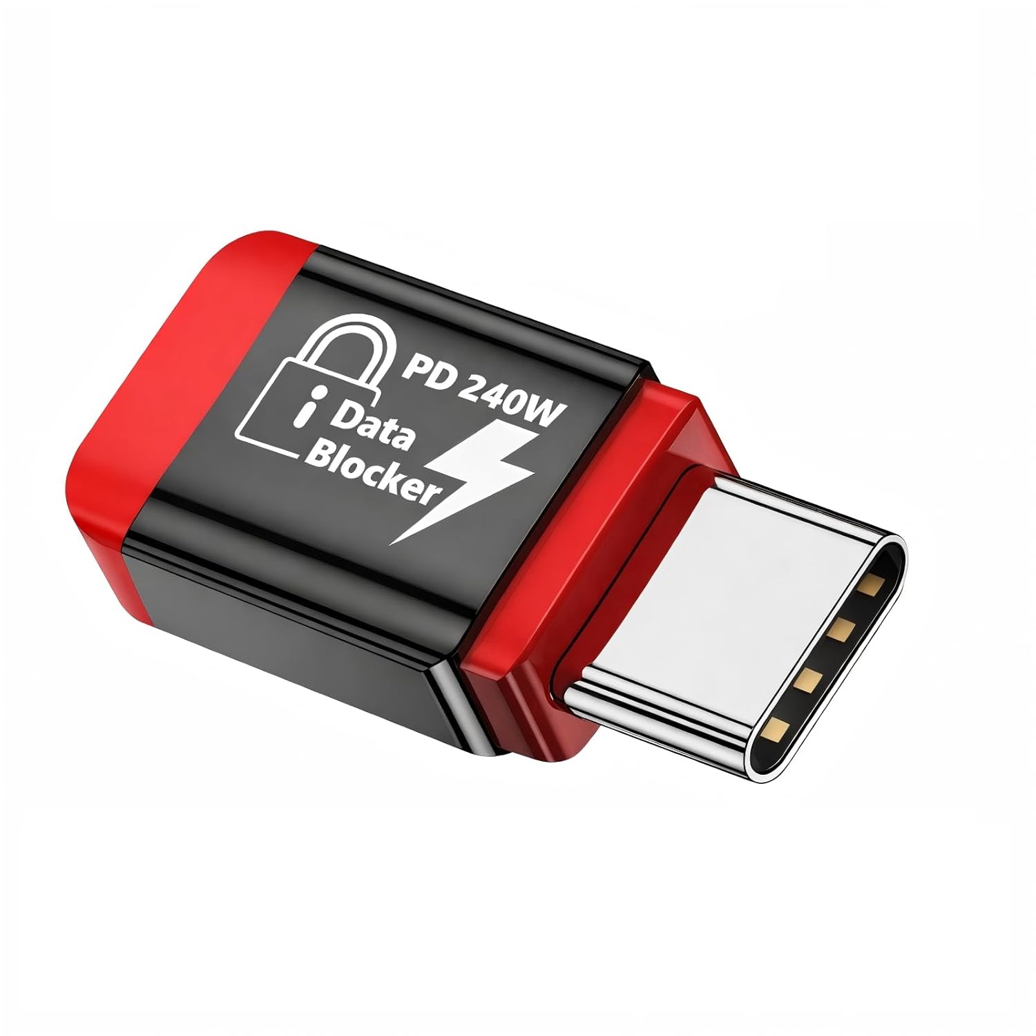Адаптер Rixmie USB C to C Data Blocker, 240Вт, PD, red