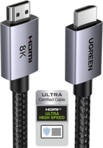 Кабель UGREEN HDMI 2.1 [Certified Ultra High Speed HDMI] 48Gbps 8K@60Hz 4K@240Hz 2м сірий (25910)