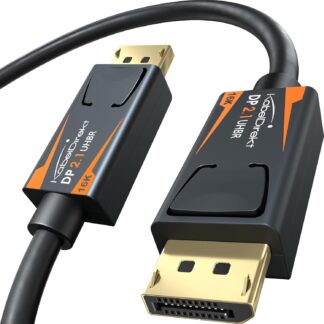 Кабель KabelDirekt Displayport v2.1 16K@60Hz, 8K@120Hz, 4K@240Hz 80Gbps 1.8м чорний (2324)