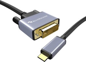 Кабель BlueRigger Type-C to DVI-D 4K@30Hz, 2K@60Hz, 1080P@60Hz, 4.5м black