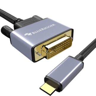 Кабель BlueRigger Type-C to DVI-D 4K@30Hz, 2K@60Hz, 1080P@60Hz, 4.5м black