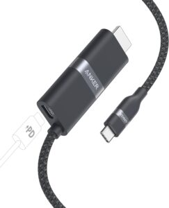 Кабель Anker USB C to HDMI, 4K@60Hz, с підтримкою заряджання PD 140Вт, 1м, чорний (A87E1)
