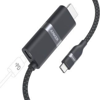 Кабель Anker USB C to HDMI, 4K@60Hz, с підтримкою заряджання PD 140Вт, 1м, чорний (A87E1)