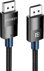 Кабель UGREEN Displayport v1.4 [VESA Certified] 8K@60Hz, 4K@240Hz, 1044p@240Hz, 32.4Gbps, 2м black (80392)
