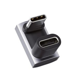 Адаптер Cable Matters Type-C U-Shape 180 Degree, 40Gbps, 4K@240Hz, 240Вт, 7мм, silver