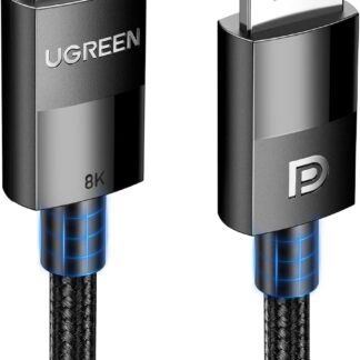 Кабель UGREEN Displayport v1.4 [VESA Certified] 8K@60Hz, 4K@240Hz, 1044p@240Hz, 32.4Gbps, 2м black (80392)