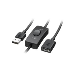 Кабель-подовжувач Cable Matters USB 2.0 з вимикачем, 480Mbps, 3A, 0.9м, black
