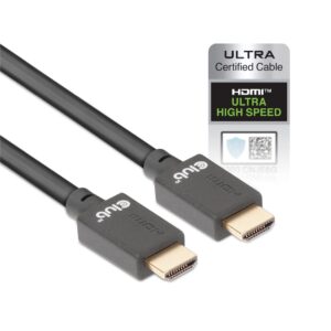 Кабель Club 3D HDMI 2.1 [Certified Ultra High Speed HDMI] 48Gbps slim, 8K@60Hz, 4K@120Hz, 5м black (CAC-1375)