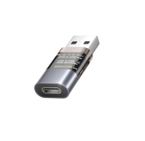 Адаптер JSAUX USB A to USB C Data Blocker, 2.4A, Grey