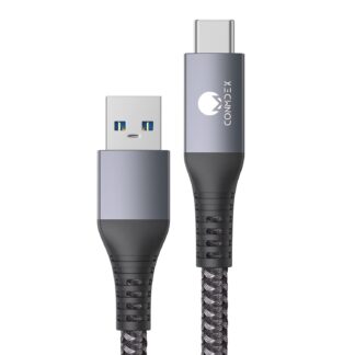 D:\BVM\Аудио-Видео-PC\Адаптеры-Кабеля-Конвертеры\USB to USB Type C\Кабель CONMDEX USB A to USB-C 15Вт, USB 3.1 Gen2, 10Gbps, 1м, grey